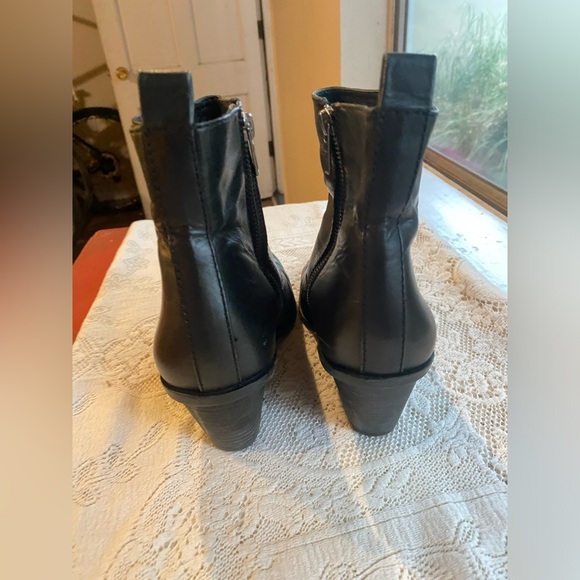 Frye Amado wedge bootie black leather size 8 - Picture 3 of 15